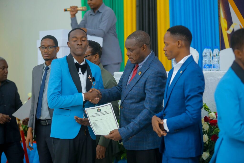 Honoured on stage before family and friends