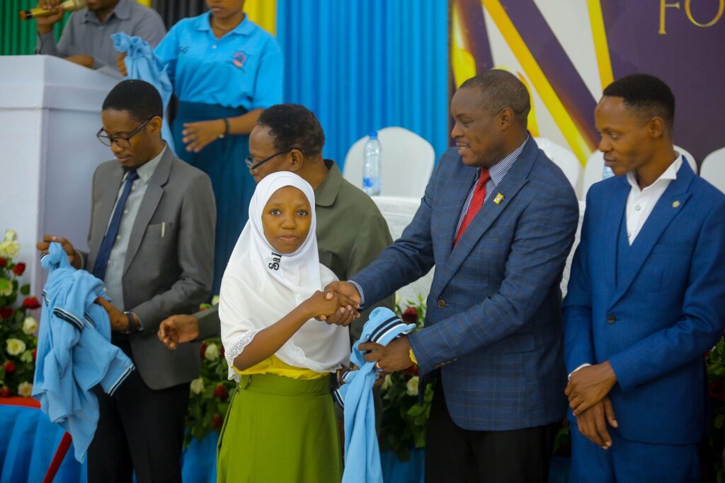An award handed over with applause