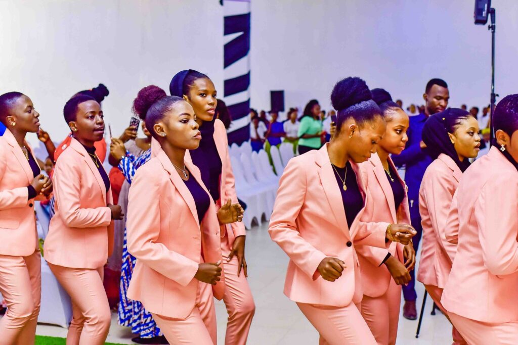 Moving in step during the grand entrance