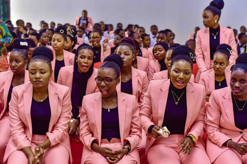 Front-row smiles from the graduating class