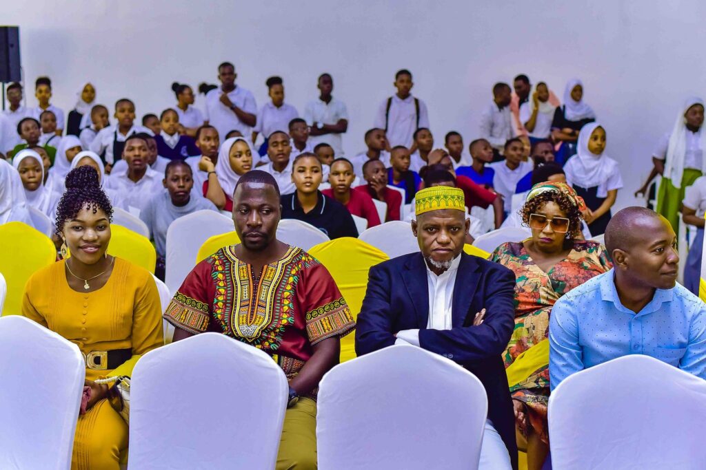 Guests and fellow students join the celebration