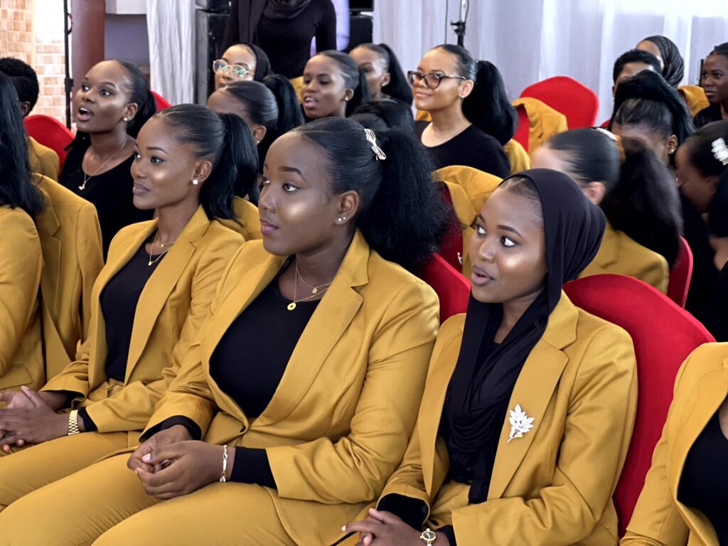 Shared smiles among classmates as the celebration unfolds