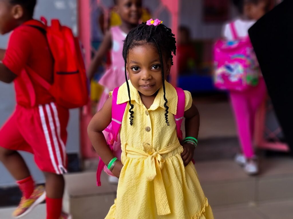 Dressed in her brightest yellow for Colour Day