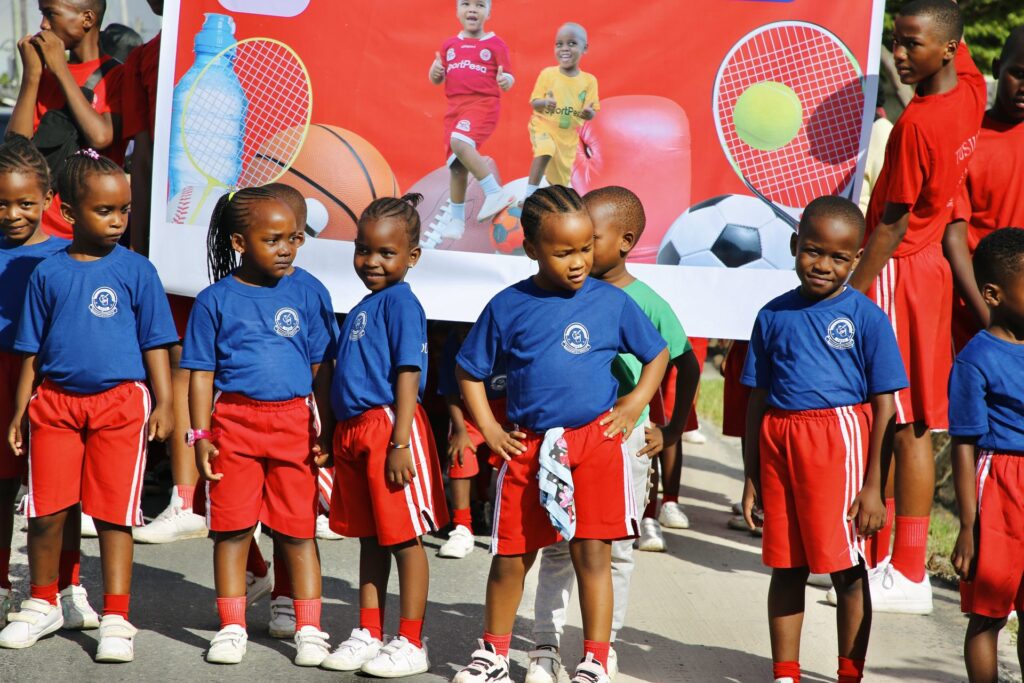 Little athletes line up before the day's events