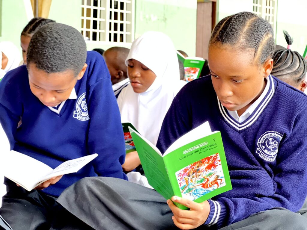 Class readers out for Book Week.