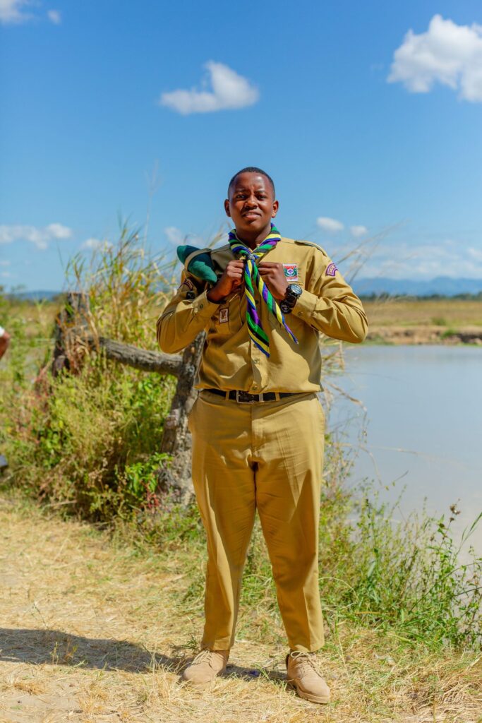 Smart in uniform at the hippo pools.