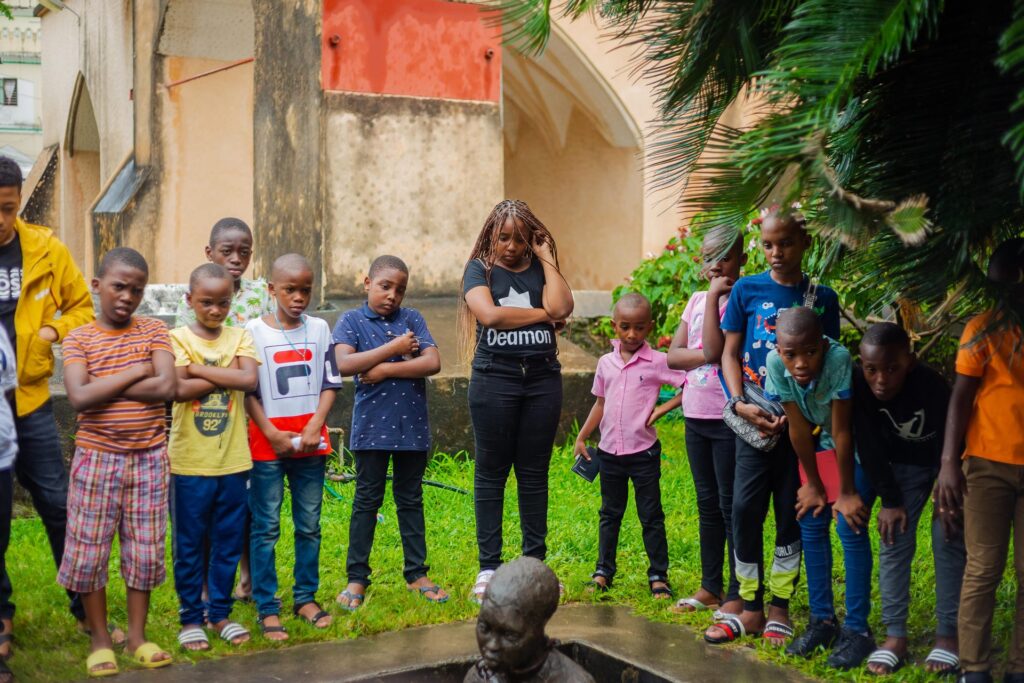 A quiet moment at the slave trade memorial in Stone Town.