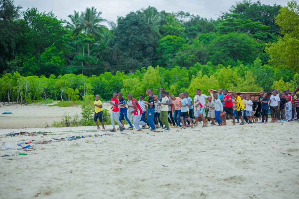 Beach walk along the mangroves.